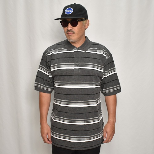 Cal Top/Striped S/S Polo Shirt�ʥ����ȥå� �ݥ�����ġ˥��㥳����ܡ����� [a-8063]