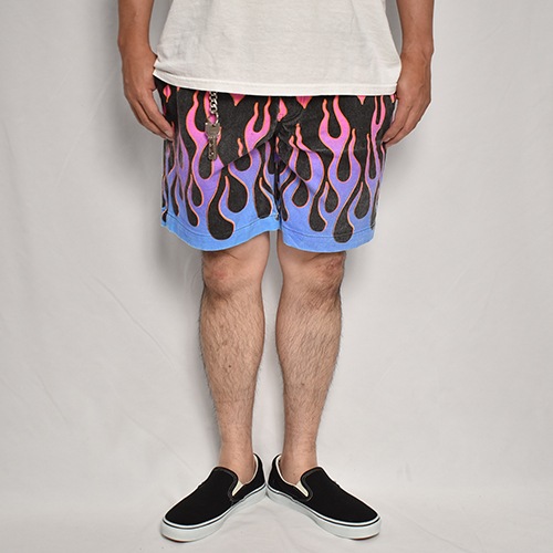 Us(アス)三軒茶屋Flames Printed Easy Shorts 初期型 Flames Printed Easy Short Pants（フレームスイージーショートパンツ