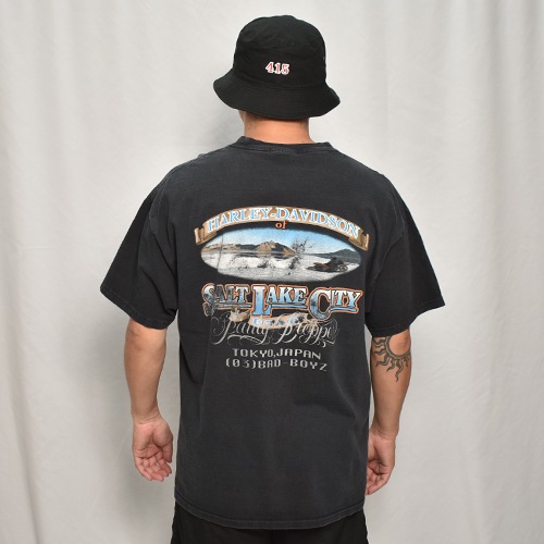 Panty Dropper��US/Custom Printed Biker S/S T-Shirt/Script Logo Reflector(�ѥ�ƥ��ɥ��åѡ��ߥ��� T�����)�֥�å�/������XL [y-0431]