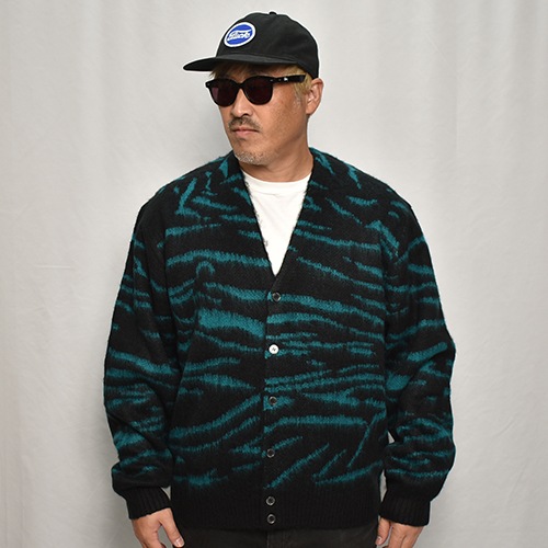 Penny's/Tiger Patterned Shaggy Knit Cardiganʥڥˡ ˥åȥǥ˥ɥ꡼ߥ֥å [a-8220]