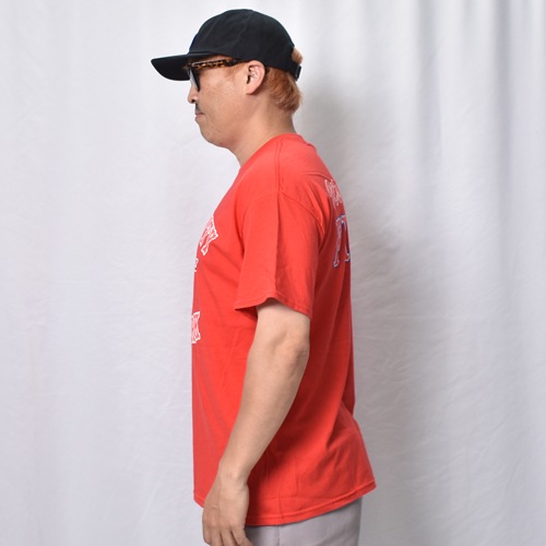 Hells Angels New Roc City/Flaming Skull S/S T-Shirt w/Back Print�ʥإ륺���󥸥��륹 T����ġ˥�å� [a-8577]