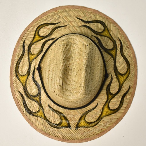 GRIMB Krazy Paint��Us/Flames Straw Hat(�����ߥ��� ���ȥ����ϥå�)�ʥ�����ߥ֥�å��ߥ������� [a-7004]