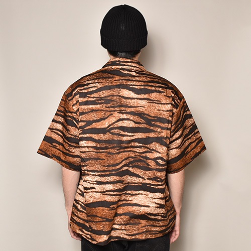Towncraft/Tiger Patterned S/S Wide Silhouette Shirtʥ󥯥ե 磻ɥ륨åȥġ˥ [a-3681]