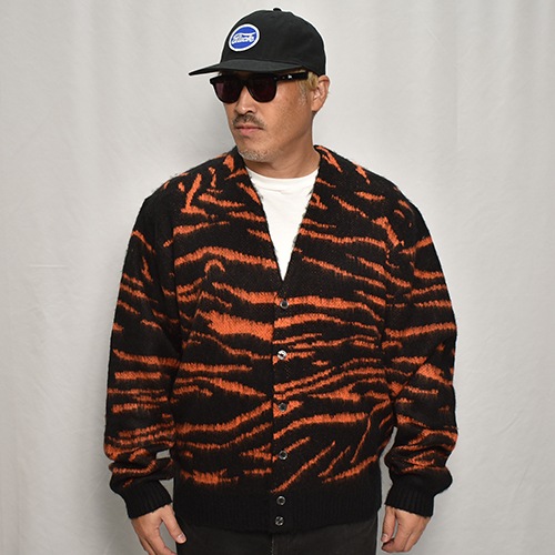 Penny's/Tiger Patterned Shaggy Knit Cardiganʥڥˡ ˥åȥǥ˥󥸡ߥ֥å [a-8221]