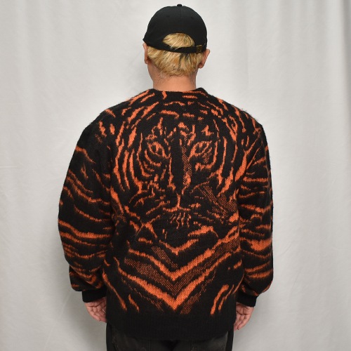 Penny's/Tiger Patterned Shaggy Knit Cardiganʥڥˡ ˥åȥǥ˥󥸡ߥ֥å [a-8221]