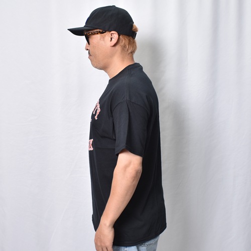 Hells Angels New Roc City/Flaming Skull S/S T-Shirt�ʥإ륺���󥸥��륹 T����ġ˥֥�å� [a-8578]