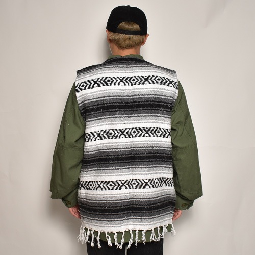 Mexican Rag Poncho Vest（メキシカンラグベスト）ホワイト