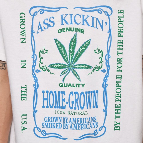 Home-Grown Weed T-Shirt�ʥ�������T����ġ˥ۥ磻�� [a-2548]