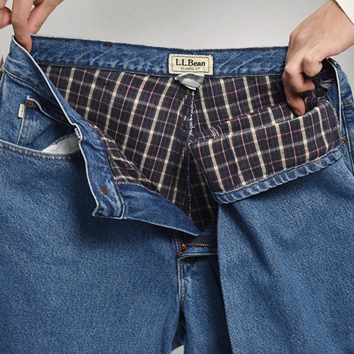 L.L.Bean/Flannel-Lined Double L JeansL/L.ӡ 饤ɥѥġ˥ǥ/W34 [z-9676]