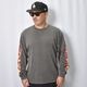 Flames Printed L/S T-Shirt�ʥե졼�ॹ T����ġ˥ե����ɥ֥�å��ߥ�å� [a-8707]