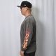 Flames Printed L/S T-Shirt�ʥե졼�ॹ T����ġ˥ե����ɥ֥�å��ߥ�å� [a-8707]