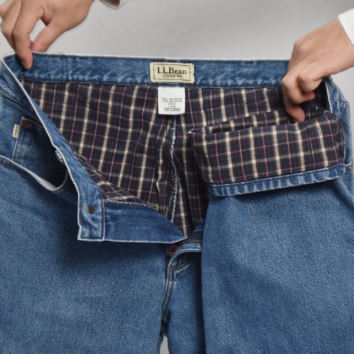 L.L.Bean/Flannel-Lined Double L JeansL/L.ӡ 饤ɥѥġ˥ǥ/W34 [z-9677]