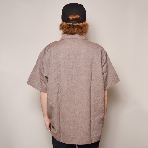 Ben Davis/S/S 1/2 Zip Work Shirtʥ٥ǥӥ ץ륪Сġ˥֥饦/XL [z-1970]