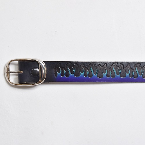 Brackney Leather Works×US/Embossed Rising Flame Leather Belt Brackney Leather Works×US/Embossed Rising Flame Leather Belt