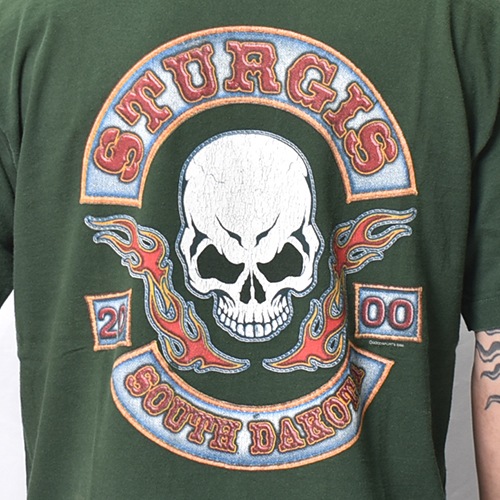 ��Vintage/Old Harley Davidson Dealer & Rally T-Shirt(�ϡ��졼���ӥåɥ��� T�����)�ե��쥹�ȥ��꡼��/������XL [y-1424]