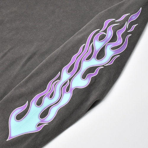 Flames Printed L/S T-Shirt�ʥե졼�ॹ T����ġ˥ե����ɥ֥�å��ߥ֥롼 [a-8709]