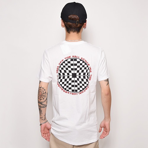 Vans/Checkred S/S T-Shirt�ʥХ� T����ġ˥ۥ磻�� [a-2344]