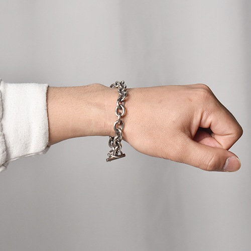 US Exclusive/T-Bar Chain Bracelet（アス ブレスレット）シルバー [a-6920]-US ONLINE SHOP