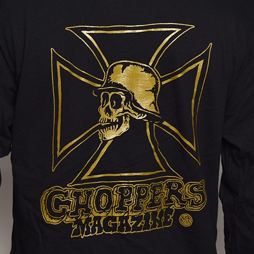 Choppers MagazineUS/Skull & Maltese Cross L/S T-Shirtʥåѡޥߥ L/S Tġ˥֥åߥ [a-6683]