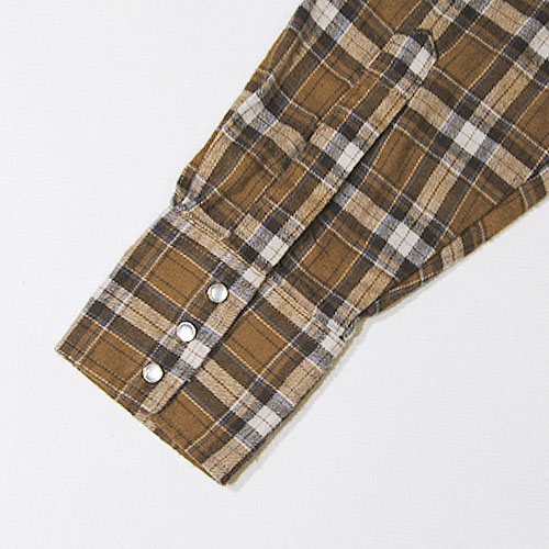 Ely&Walker/Light Flannnel Shirts/Right Brown��Beige [n-3346]