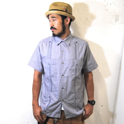D'Accord/Cuban Shirt�ʥǥ��������� ���塼�Х���ġ˥��졼�ߥ֥�å��ߥۥ磻�� [n-5783]