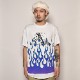 Flames & Skull T-Shirt�ʥե졼�ॹ�������� T����ġ˥ۥ磻�ȡߥѡ��ץ�/�֥롼 [a-3821]
