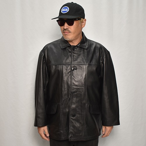 Towncraft/Leather Car Coatʥ󥯥ե 쥶ȡ˥֥å [a-8226]