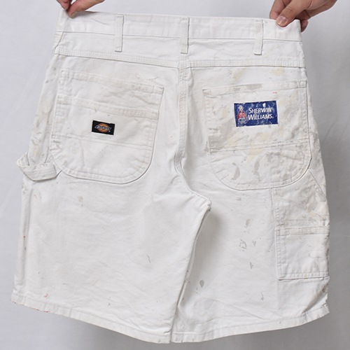 ��Dickies/White Drill Painter Shorts�ʥǥ��å����� �ڥ��󥿡����硼�ġ˥ۥ磻��/������W32 [y-1360]