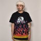 Flames & Skull T-Shirt�ʥե졼�ॹ�������� T����ġ˥֥�å��ߥ�������/��å� [a-3822]