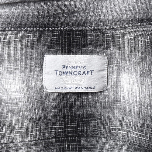 Towncraft/Ombre Checked S/S Rayon Shirt�ʥ����󥯥�ե� ����֥�����å�����ġ˥֥�å��ߥۥ磻�� [a-8487]
