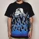 Flames & Skull T-Shirt�ʥե졼�ॹ�������� T����ġ˥֥�å��ߥѡ��ץ�/�֥롼 [a-3823]
