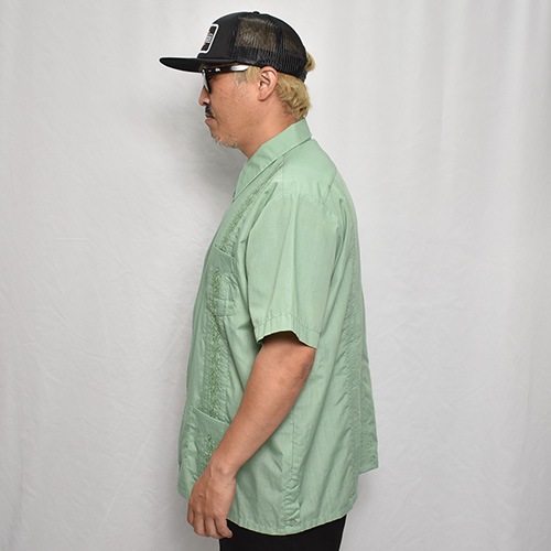��Old S/S Guayabera Shirt(S/S���塼�Х����)�饤�ȥ��꡼��/������L [y-0328]