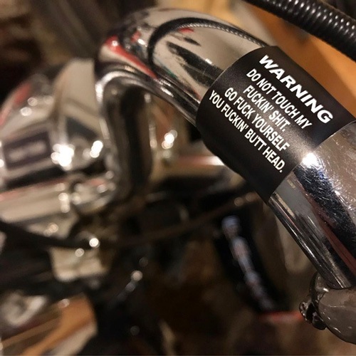 Sunrise Cycles/Warning Handlebar Sticker�ʥ���饤���������� ���ƥå����˥֥�å� [a-4962]
