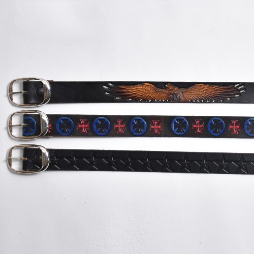 Brackney Leather Works/Embossed Leather Belt（ブラックニー レザー