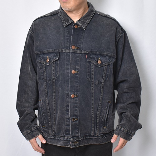 Customized Levi's Black Overdyed Trucker Jacket(リーバイス デニム