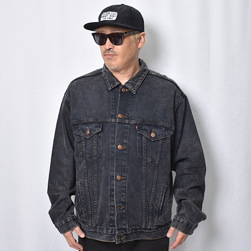 Customized Levi's Black Overdyed Trucker Jacket(リーバイス デニム