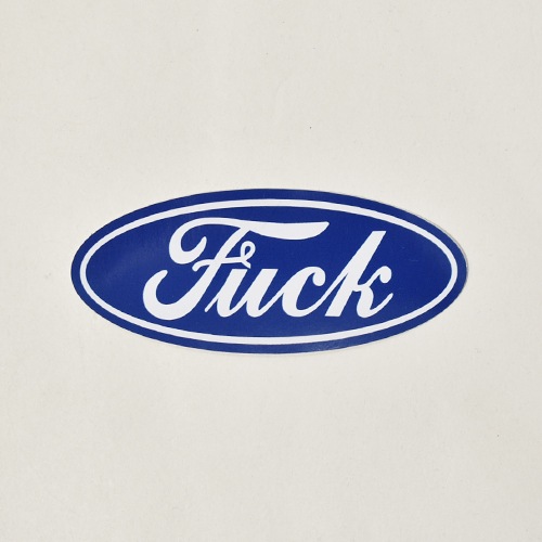 Fuck Logo Sticker/Large�ʥե��å��ե����� ���ƥå����˥֥롼�ߥۥ磻�� [a-7826]