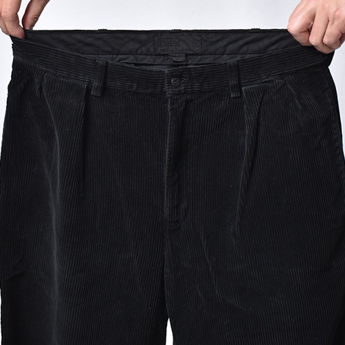 ��Us Customized 90's-00's Overdyed Super Black Wide Wale Corduroy Pants/Polo Ralph Lauren�ʥ��� �����С����������ǥ�����ѥ�ġ˥֥�å�/������W34 [y-1129]