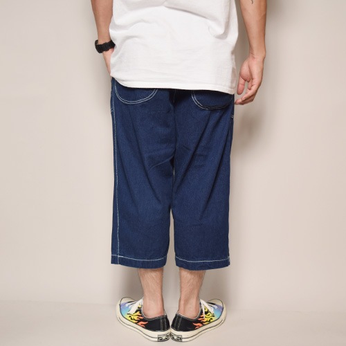 Patched Pocket Denim Baker Cropped Easy Pants�ʥ٥����������åץɥ��������ѥ�ġ˥���ǥ��� [a-3255]