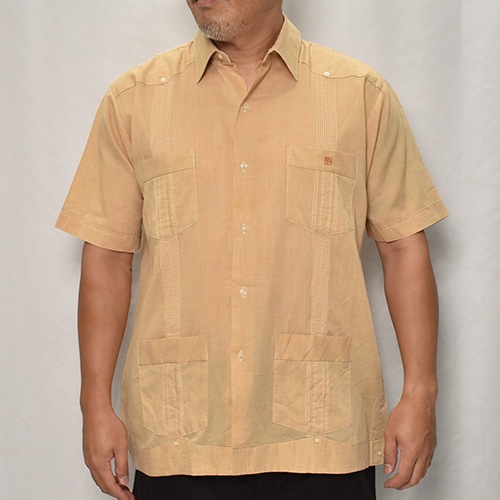 ��Old S/S Guayabera Shirt(S/S���塼�Х����)�١�����/������L [y-0331]