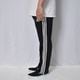 Adidas/3-Stripes Track Pants�ʥ��ǥ����� �ȥ�å��ѥ�ġ˥֥�å��ߥۥ磻��/������W26-36inch [y-1157]