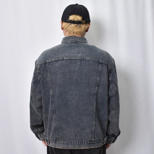 Customized Levi's Black Overdyed Trucker Jacket(リーバイス デニム