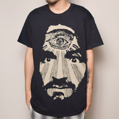 Charles Manson S/S Third Eye T-Shirt�ʥ��㡼�륺�ޥ󥽥� T����ġ˥֥�å��ߥ١����� [a-3205]