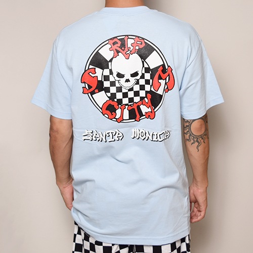 Rip City Skates/Checker Circle Logo S/S T-Shirt�ʥ�åץ��ƥ��������� T����ġ˥饤�ȥ֥롼 [a-3257]