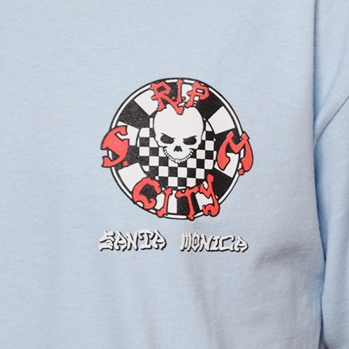 Rip City Skates/Checker Circle Logo S/S T-Shirt�ʥ�åץ��ƥ��������� T����ġ˥饤�ȥ֥롼 [a-3257]