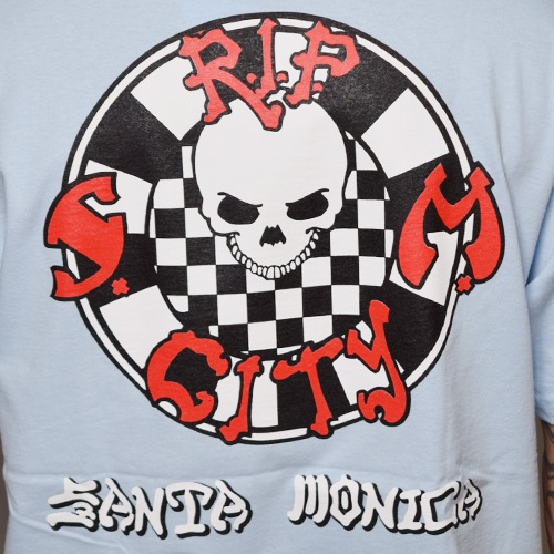 Rip City Skates/Checker Circle Logo S/S T-Shirt�ʥ�åץ��ƥ��������� T����ġ˥饤�ȥ֥롼 [a-3257]