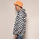 Checkerboard Zip-Up Easy Hoodie(�����å����ܡ��ɥ��������ѡ�����)�ۥ磻�ȡߥ֥�å� [a-3283]