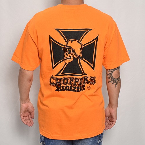 Choppers MagazineUS/Chopper Cross S/S T-Shirtʥåѡޥߥ Tġ˥󥸡ߥ֥å [a-7535]