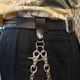 US Exclusive/Leather Chain Link�ʥ��� �쥶�����������󥯡˥֥�å� [n-9693]