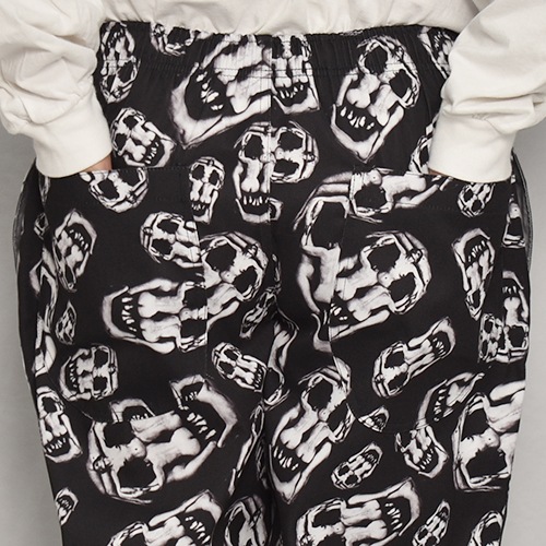 Nudey Skull Easy Pants�ʥ����륤�������ѥ�ġ˥֥�å��ߥۥ磻�� [a-7055]